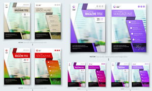 印刷品封面版式設(shè)計矢量素材集合v1 包裝裝潢與印刷的完美融合